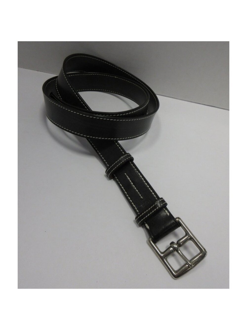 VGT Polo Ralph Lauren Belt 42 Leather Contrast Stitch Made in England